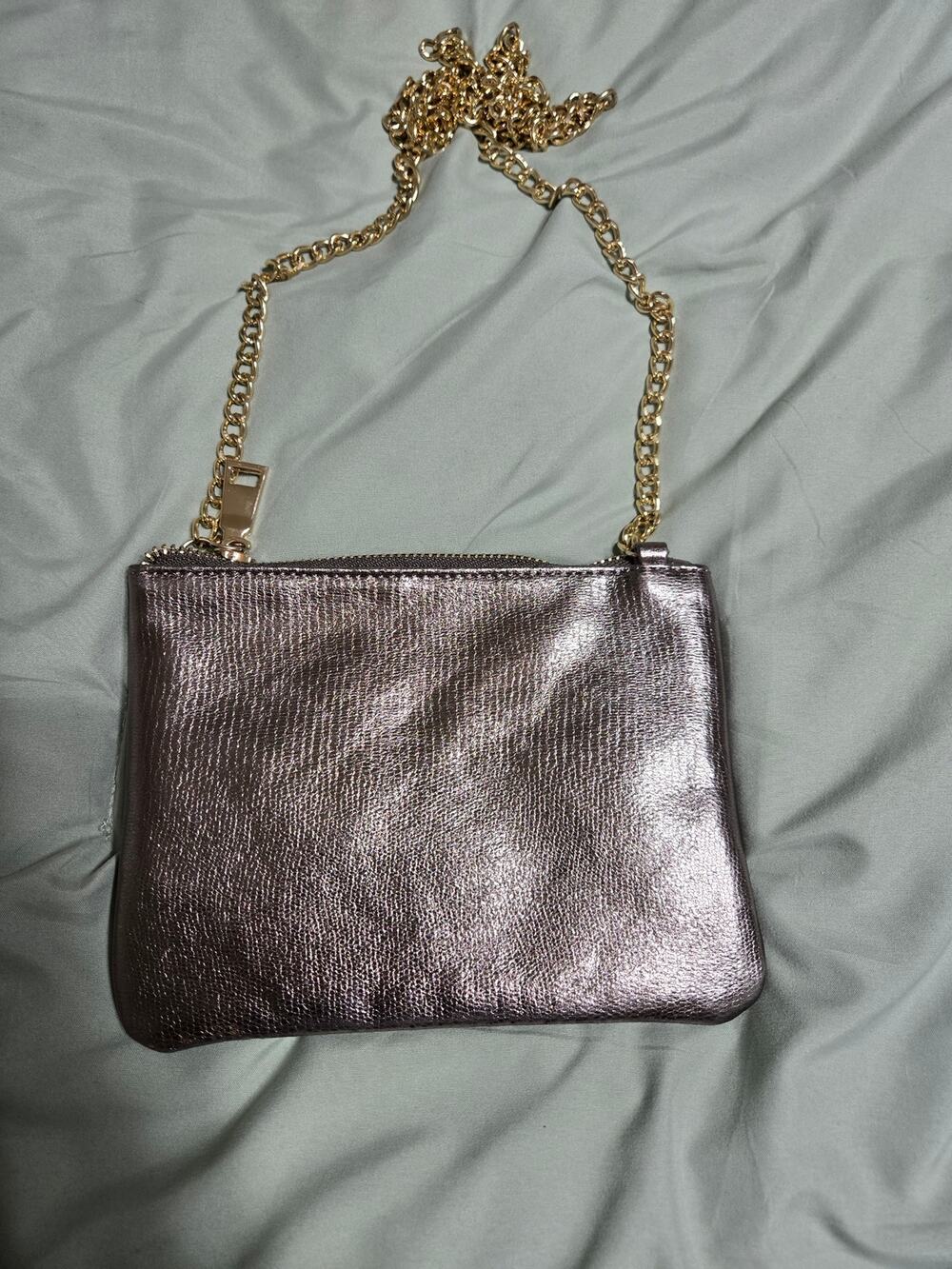 Big buddha small silver purse with chain strap